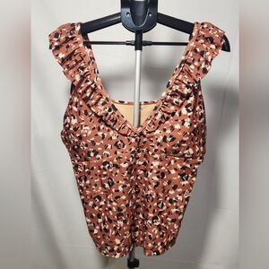 Old Navy Animal Print Tankini Top-Size XL